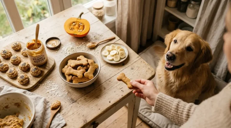 2-Ingredient Dog Biscuits (Baked & No-Bake) — Quick & Healthy Homemade Treats