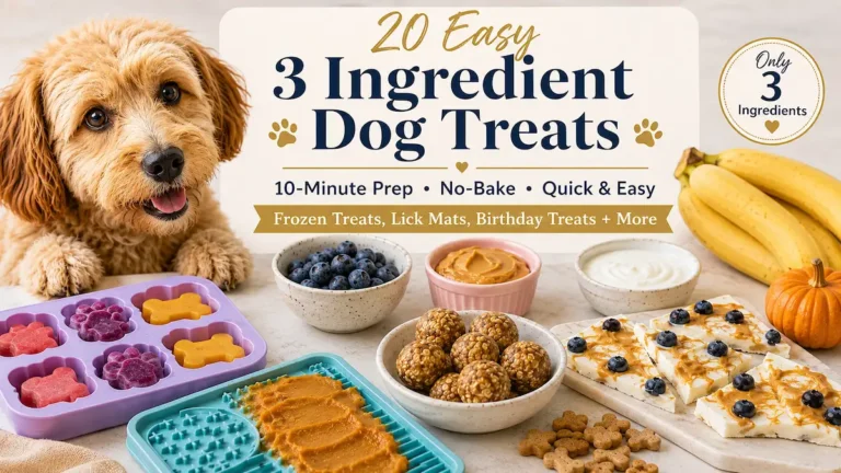 20 Easy 3 Ingredient Dog Treats With 10-Minute Prep