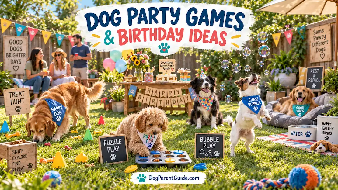Dog Party Games in Garden